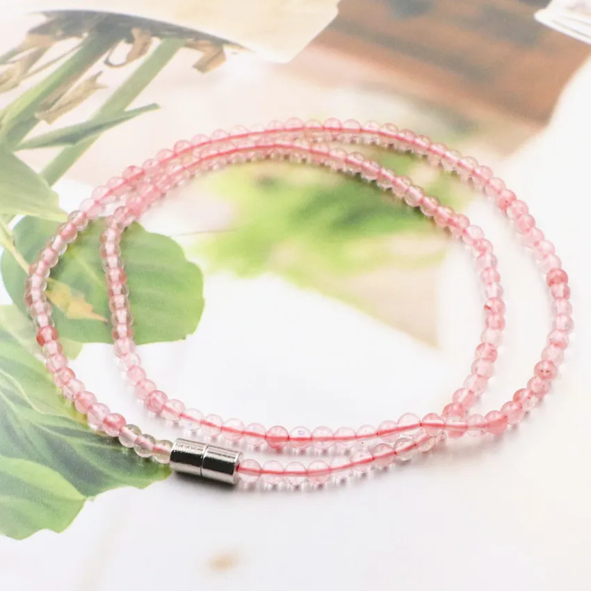 Pink Watermelone Короткое ожерелье на цепочке для женщин камень кварц Амазонит флюорит опал аметисты лазурит бусы этнические колье до ключиц 1" A957 - Окраска металла: Pink Watermelone