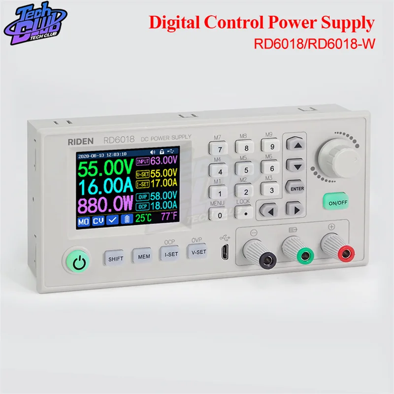 

RD6018 RD6018W USB WiFi DC Voltmeter Module Buck Converter Experimental Repair Switching CNC Adjustable Power Supply Regulator