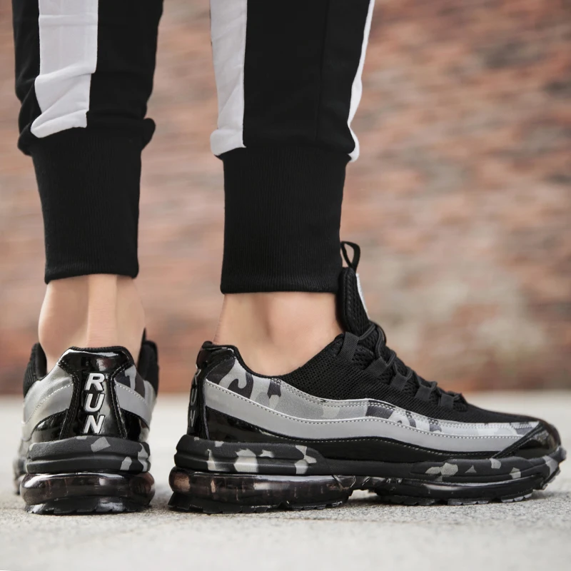 Air Sole Спортивная обувь для мужчин удобные брендовые новые кроссовки размер 39-46 на шнуровке уличная сетка Фитнес Спортивная обувь для