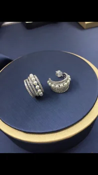 

2020 new fashion pearl crystal earrings brand original delicate elegant earrings for women girl gift