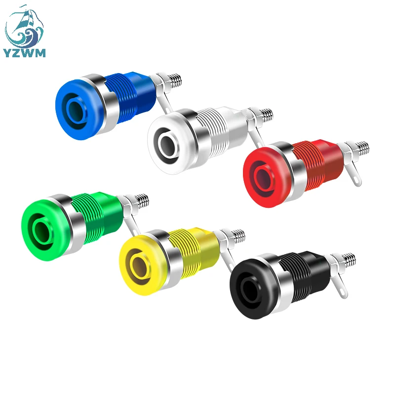 4mm Panel Banana Socket Hole Current 32A Terminal Connector 12mm Plug High voltage safety wire connector terminals wire connector banana plugs electrical connectors electrical connector banana plug connector cable connector