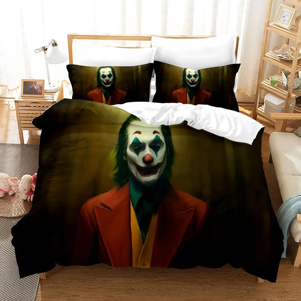 

Horror Clown Home Bedding Set Comforter Set Queen King Double Duvet Cover Set Pillowcase 2/3pcs for Girls Boys Bed Linen Set