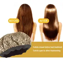 Нагревательный колпачок, маска для волос, крышка для выпечки масла, термообработка, контроль температуры, защита, Электрический Пароварка для волос, уход за волосами