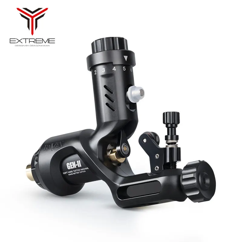 

Professional Adjustable Rotary Tattoo Machine Raven II Tattoo Guns Alloy Body Powerful Motor Tattoo Artist Supplies