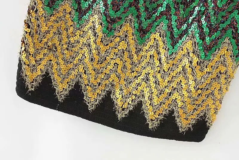 Heydress осенние сексуальные прямые юбки с блестками женские полосатые юбки в стиле пэтчворк красочные женские юбки-карандаш