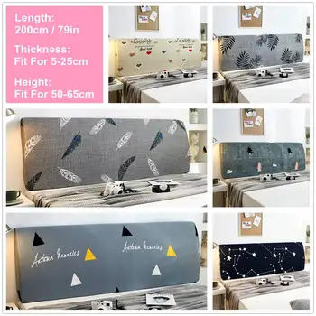 

Solid Color Polyester Thicken Elastic All-inclusive Bed Head Cover Soft Bed Head Back Protection Dust Cover Headboard Cover