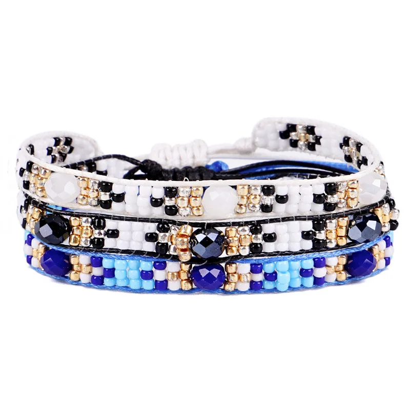 Богемные браслеты для женщин браслет из маленьких бусин Boho красочные Pulseira Mujer регулируемые ювелирные изделия модный подарок