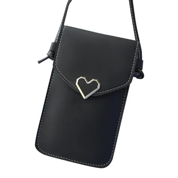 

Mobile Phone Bag Heart-shaped Decoration Transparent Touching Screen Pouch Wallet Mothers Day Gift Best Sale-WT