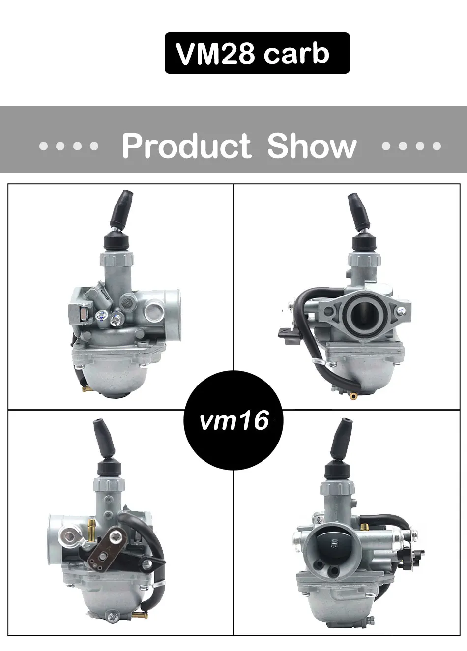 ZSDTRP Mikuni VM16 20 расстегиваемый ремешок шириной 22 или 26 28 30 мм карбюратор для DT125 RX125 DT175 TZR125 YMH125 Dirt Pit Bike ATV Quad Мотоцикл