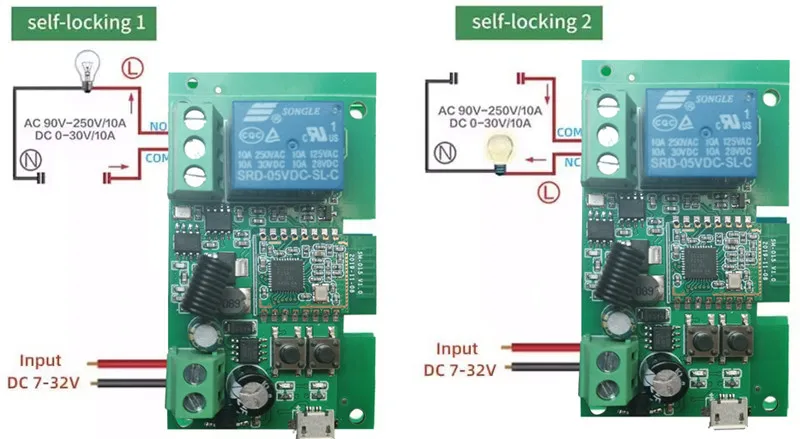 Tuya Zigbee Jog Inching Switch Module ,USB 5V 7-32V DIY Smart Switch, Works with