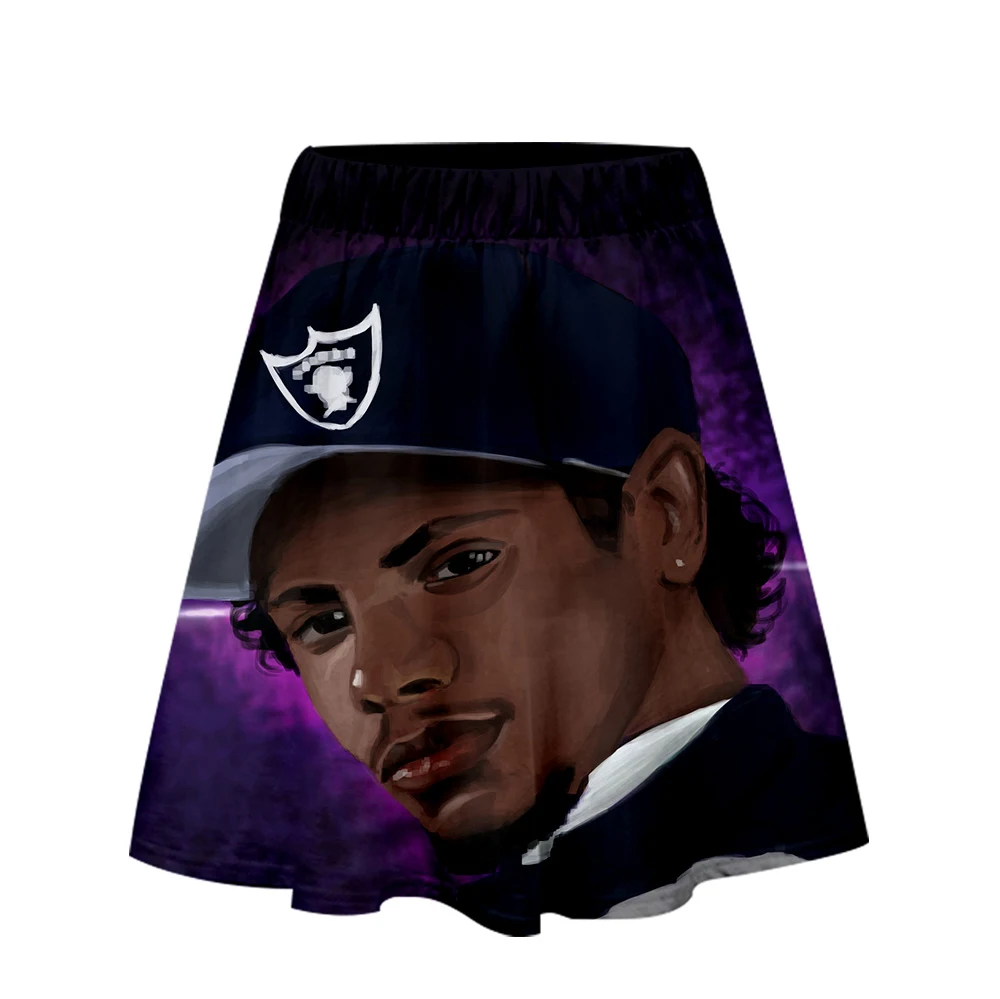 Eazy E Женская юбка с завышенной талией Осенняя плиссированная юбка до колен с принтом в стиле гангста рэп модная юбка-стрейч 1 шт