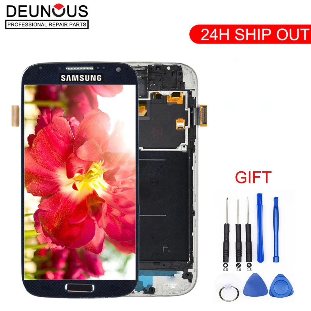 Vente Nouveau 5 Super IPS LCD pour SAMSUNG Galaxy S4 affichage LCD avec cadre GT i9505 i9500 i9505 i337 i9506 i9515 numériseur d écran tactile