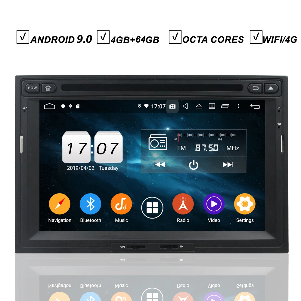 Excellent Car Android 9.0 DVD GPS Player for Peugeot 3008 5008 PG Partner CITROEN Berlingo Multimedia Radio BT Mirror Link WIFI 4GB+64GB 0