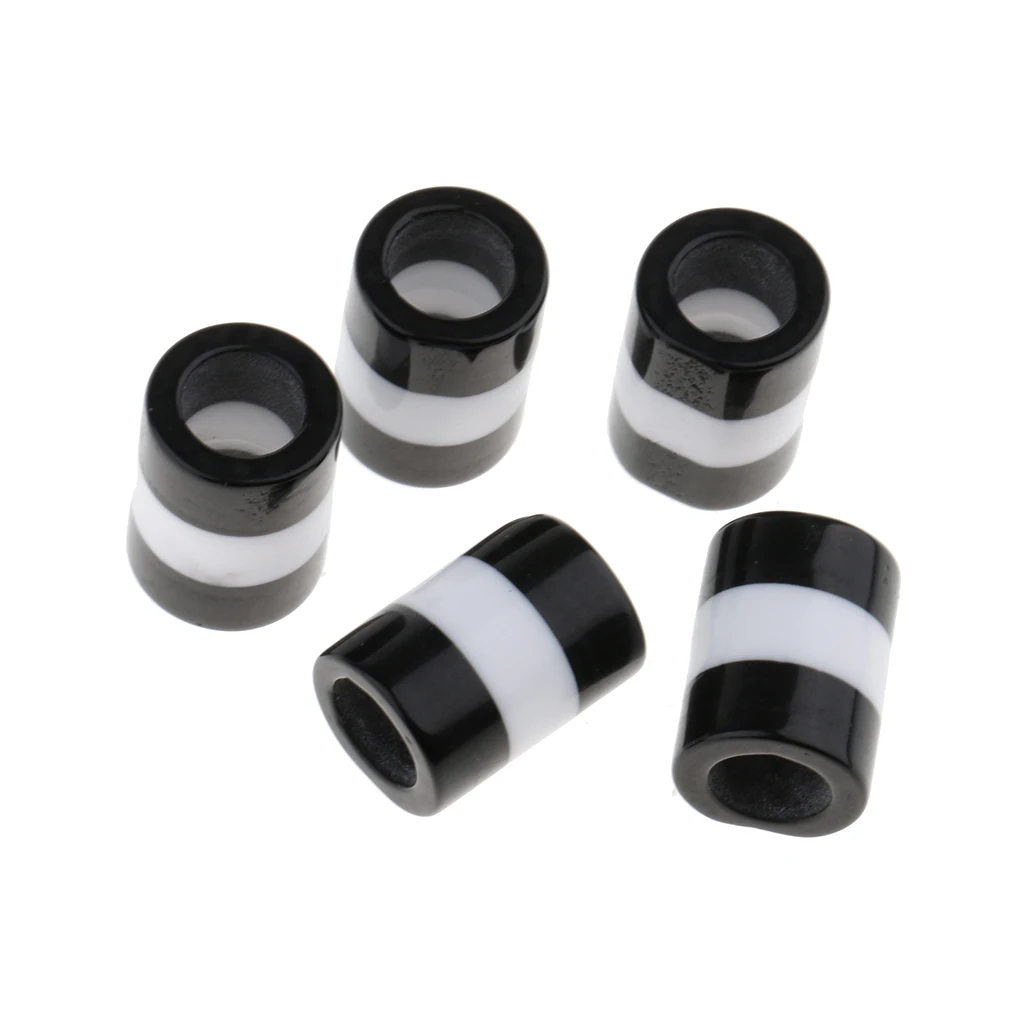 10pcs Plastic Beads Striped Resin Necklace Jewelry Beads Hair Decoration Supplies