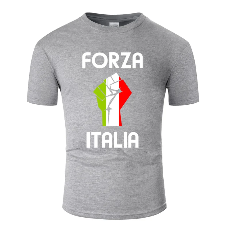 Men-Gray Забавные супер forza italia Италия azzuri roma Венеция футболка для мужчин Солнечный свет большой Размеры S~ 5xl Новинка Мужская футболка потрясающая вырез лодочкой - Цвет: Men-Gray
