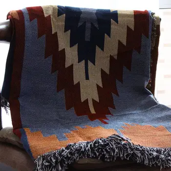 

Multi-Function Decor Aztec Navajo Towel Mat Cotton Blanket Sofa Chair Geometry Throw Throw Decor Blanket Bed Textile Sofa R G4X0
