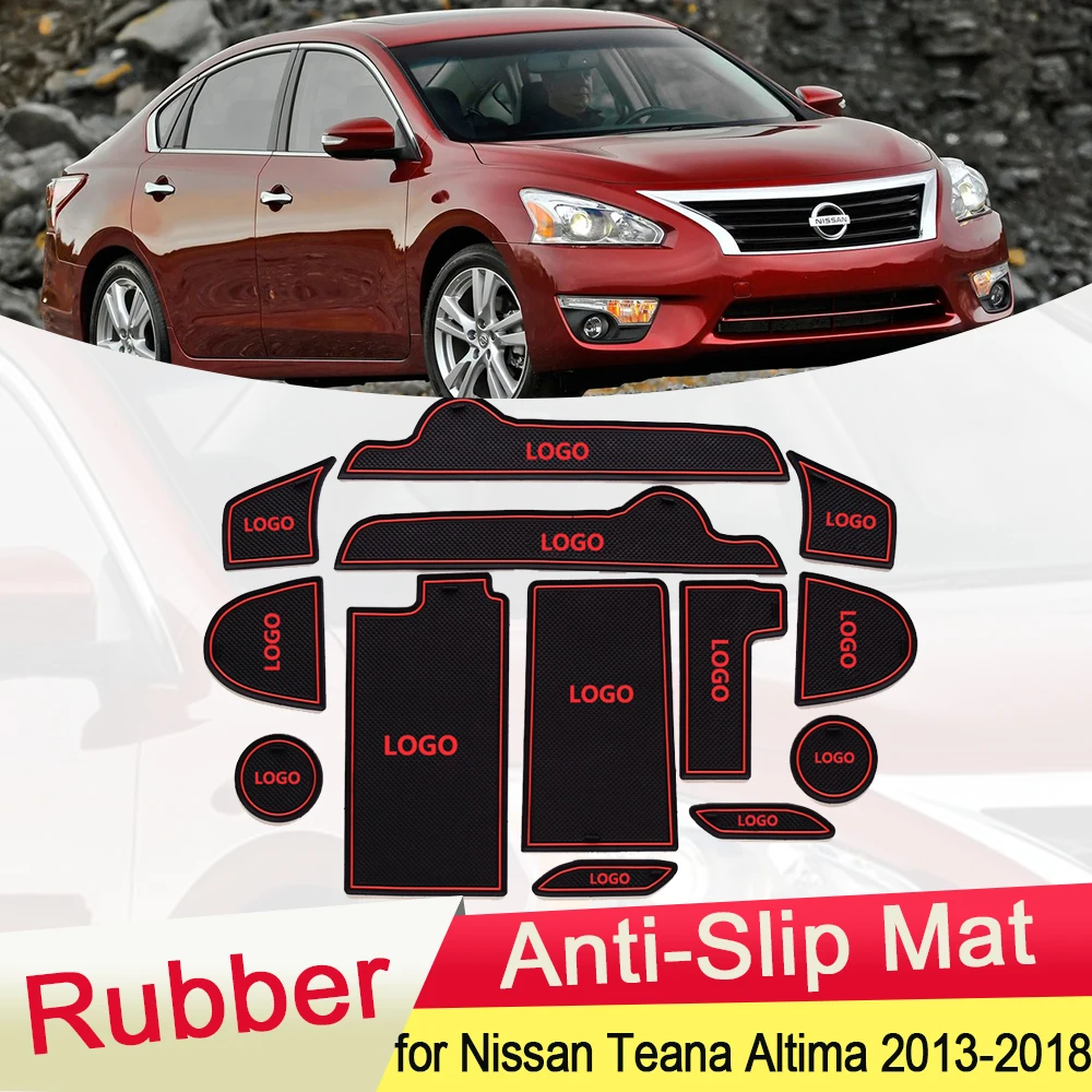 Противоскользящий резиновый коврик для Nissan Teana Altima L33 2013 ~ 2018 дверная канавка