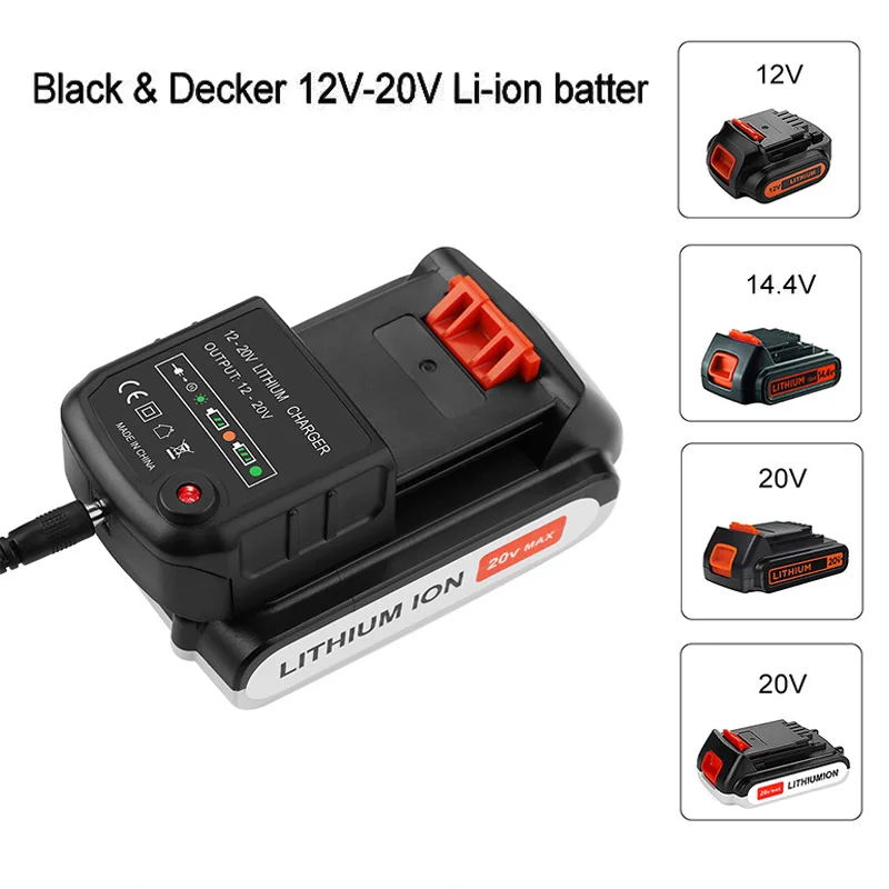 Для черный Decker литий-ионный аккумулятор Зарядное устройство 18V 20V LCS1620 20V литиевая аккумуляторная батарея NiMH NiCd Портативный Зарядное устройство для LBXR20 LB20 LBX20 LBXR2020