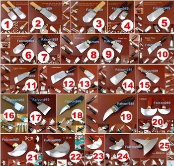 

25kinds Leather Craft Straight Bevel Arc Point Skive Trim All Purpose Cutter Knife Tool - Edger Creaser Groover Skiver Beveler