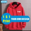 High Quality Cotton Sweatershirt Custom Logo Print Embroidery Personal Design Brand Hoodies Men Women Hooded Sweater