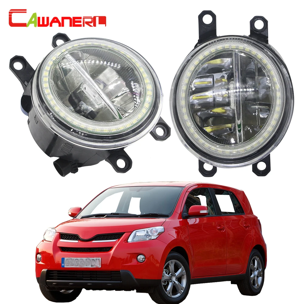 Cawanerl For Toyota Urban Cruiser 2009-2014 Car 4000LM LED Bulb Fog Light + Angel Eye Daytime Running DRL H11 12V | Автомобили и