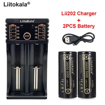 

2PCS 18650 lithium battery 3500mah Liitokala Lii-202 battery charger Lii-202 for18650 26650 21700 18350 14500 AA AAA Batteries