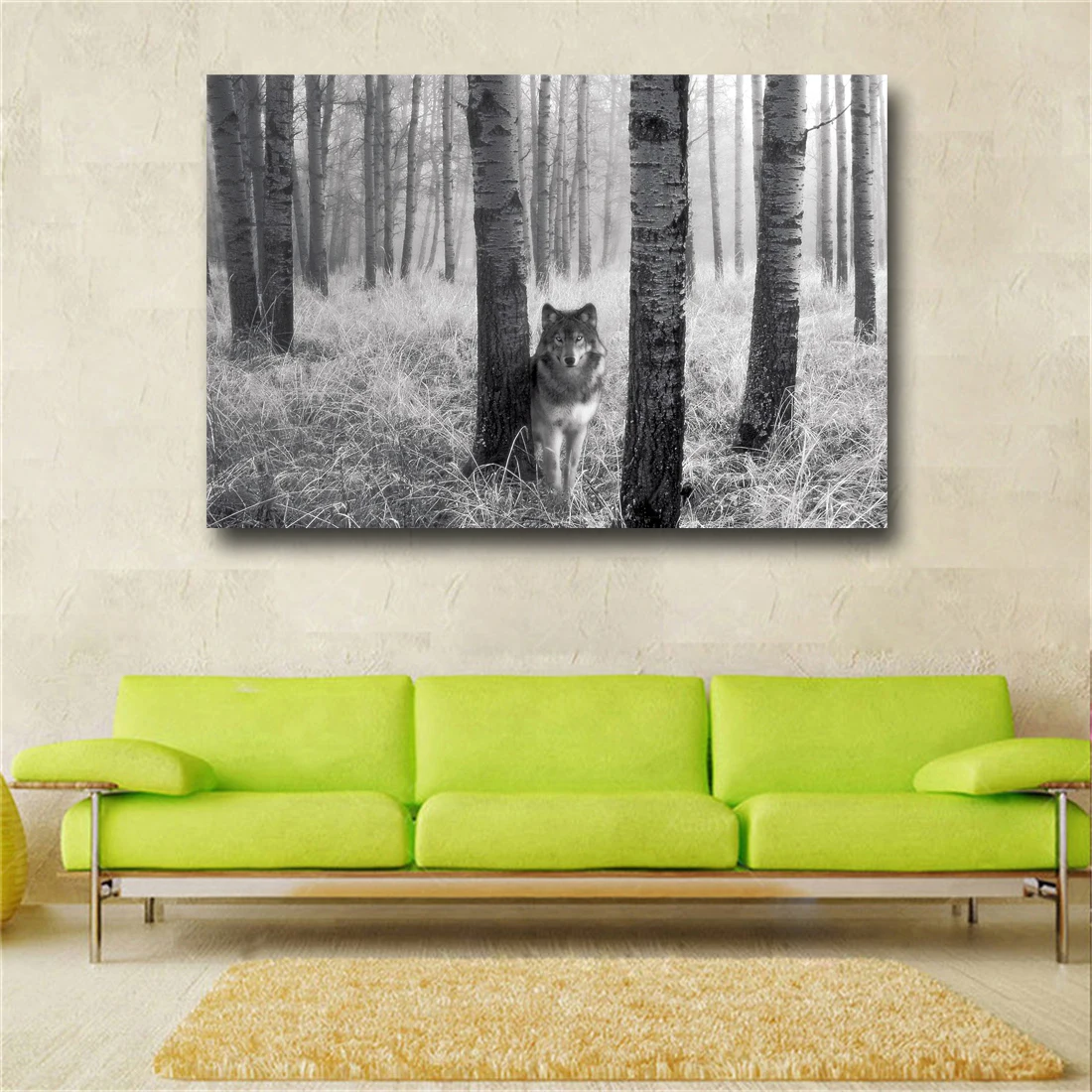 1 панель настенная художественная живопись с надписями глаза волка в дикой