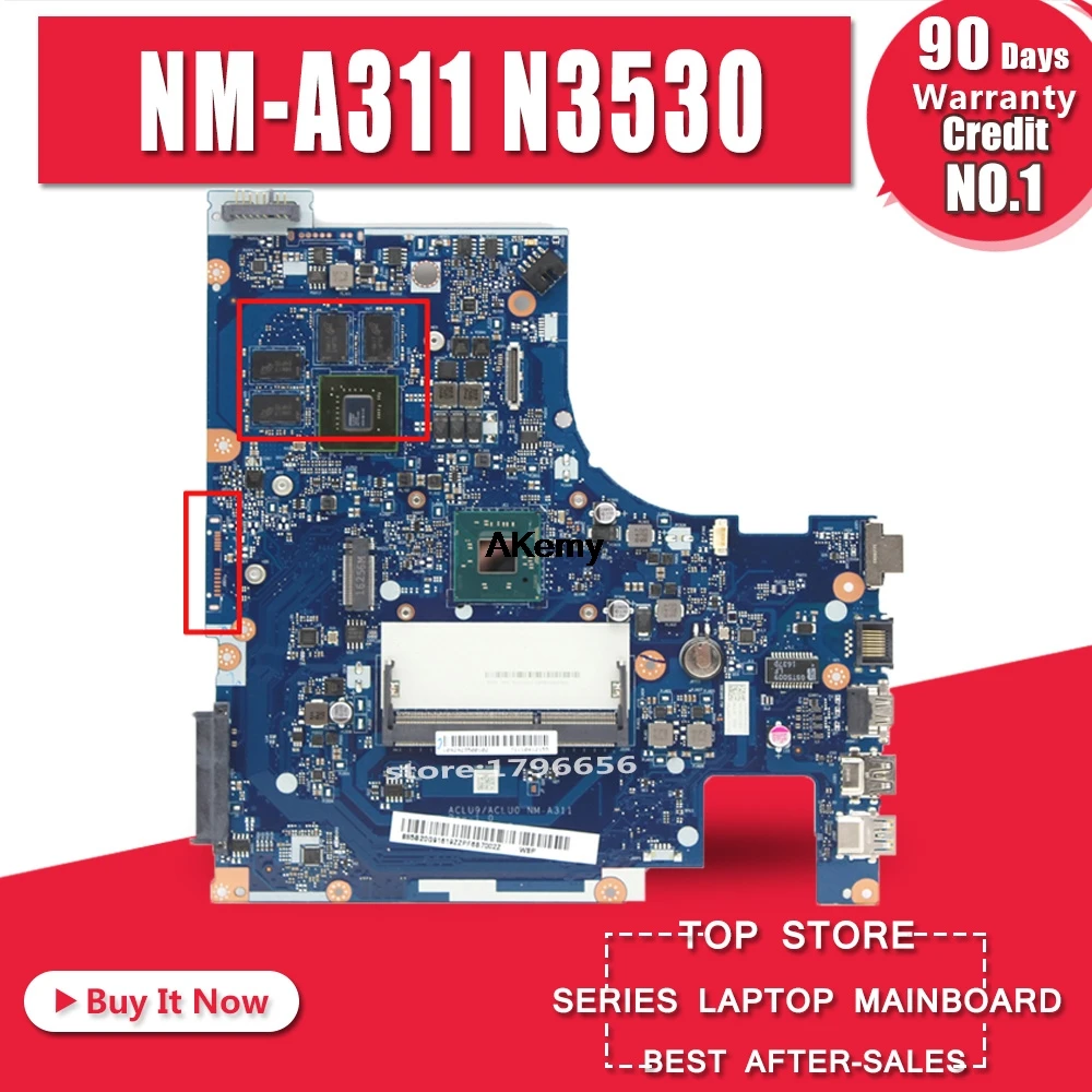 

ACLU9 / ACLU0 NM-A311 motherboard for Lenovo G50-30 notebook motherboard CPU N3530 GT820M 1G DDR3 100% test work