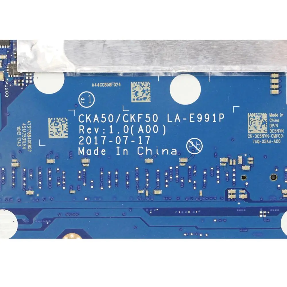 C5NXN 0C5NXN Подлинная новая материнская плата ноутбука DDR4 CKA50/CKF50 LA-E991P w/i7-7700HQ+ GTX 1050 Ti 4G для Dell Inspiron 7577