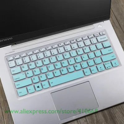 Gradual skyblue Силиконовая клавиатура для ноутбука кожного покрова протектор для lenovo Ideapad C340 14 дюймов C340-14API c340-14iwl C340 14API 14IWL Тетрадь - Цвет: Gradual skyblue