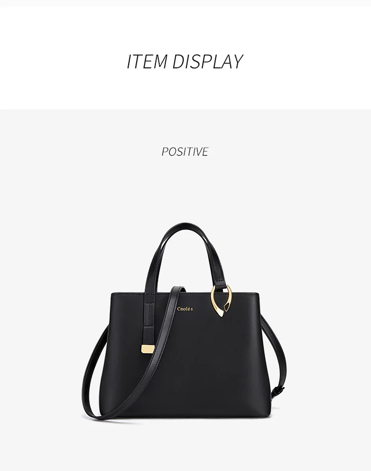 Cnoles Bags for Women 2021 Brand Women Hangbags Genuine Leather Solid Color Satchel Shoulder Tote Top-handed Bags Top Quality