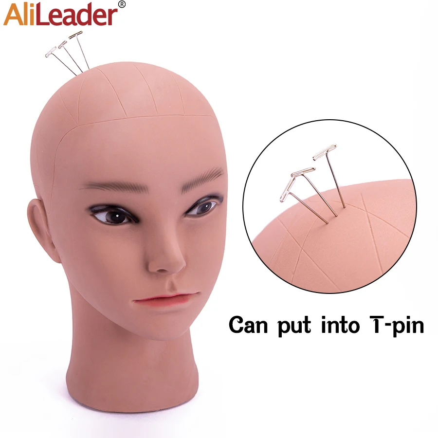Alileader Hot Sale Bald Mannequin Head For Wigs With Stand Manikin Head Wig Holder For Wigs Display Hat Display Glasses Display