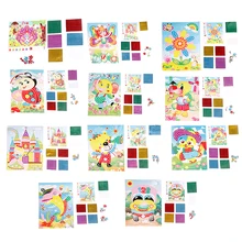 

3pcs/lot 3D Jigsaw Puzzle DIY Crystal Crafts Toy Mosaic Sticker Kids Children Toys