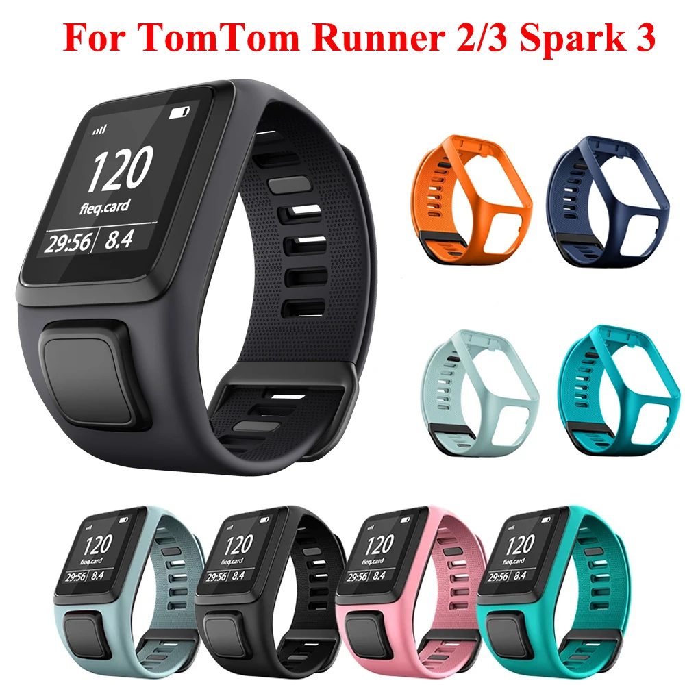 Sport Silicone Replacement Wrist WatchBand Straps For TomTom Runner 2 3  Spark 3 GPS Sport Watch for Tom Tom 2 3 Series Correa|Smart Accessories| -  AliExpress