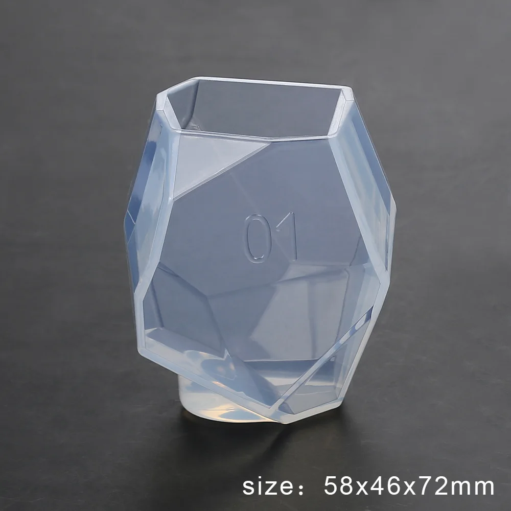 3 모양 DIY 수 지 다이아몬드 보석 주조 금형, 수 지 만들기위한 다각적 인 대형 실리콘 금형 제작