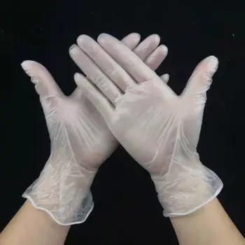

100pcs Food Grade Disposable Gloves Anti-static PVC Gloves For Food Cleaning Cooking Restaurant Kitchen Accessories