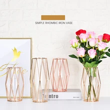 Гидропоника растения офисная металлическая полка украшение с изображением букета Простое домашнее прозрачное украшение Роскошная Скандинавская Цветочная стеклянная ваза