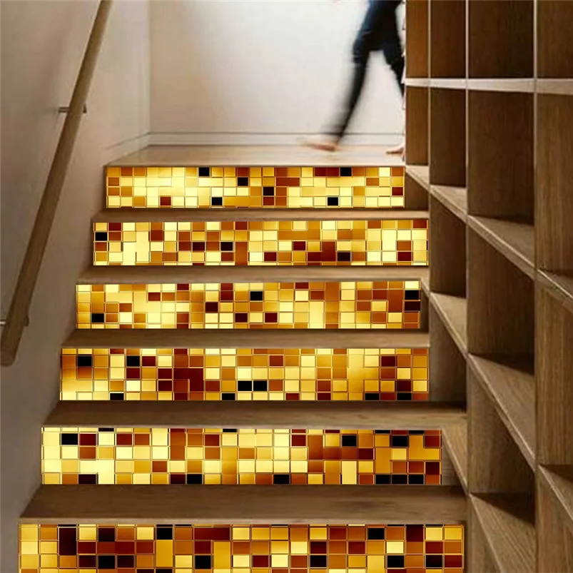Personality Staircase Decoration Stair Riser Floor Sticker DIY Wall Stairs Decal Stickers Muraux Pour Enfants Chambres 30SEP502