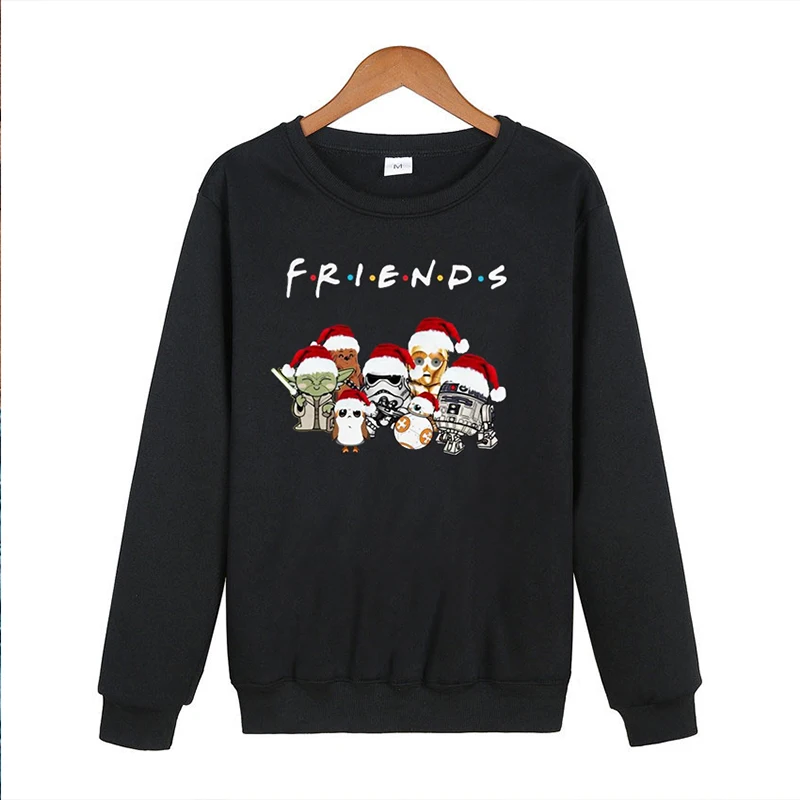 

Christmas Characters Friends Sweatshirt Pullovers Casual Japanese Clothes Plus Size Women Harajuku Hoodie Streetwear