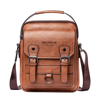 

Men Vintage Shoulder Bags Crossbody Bags Retro Zipper Handbags Large Capacity Bag Spring And Summer Popular Wild Bag 1227