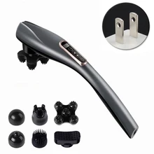 Портативный массажер для всего тела ABS беспроводной вибрирующий медицинский уход Регулируемый режим с 6 головками перезаряжаемый ручной задний Электрический