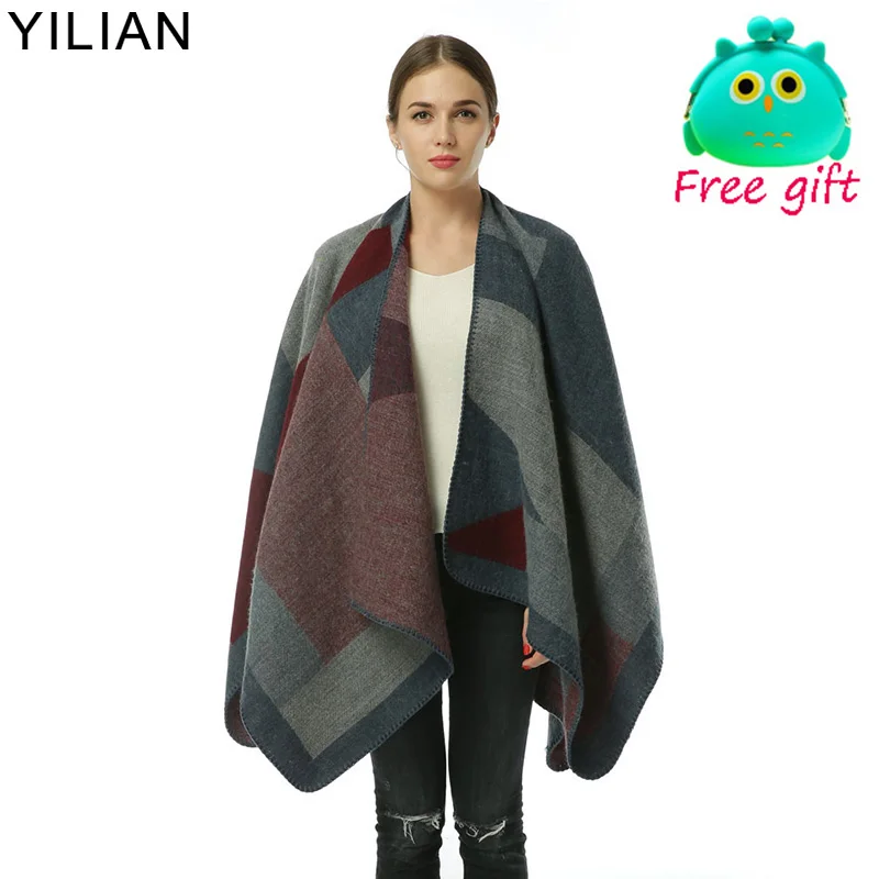 

YILIAN Brand Vintage Patchwork Beautiful Shawl for Women Winter Fashion Designer Pashmina Colourful Top Large Scarf Elegant