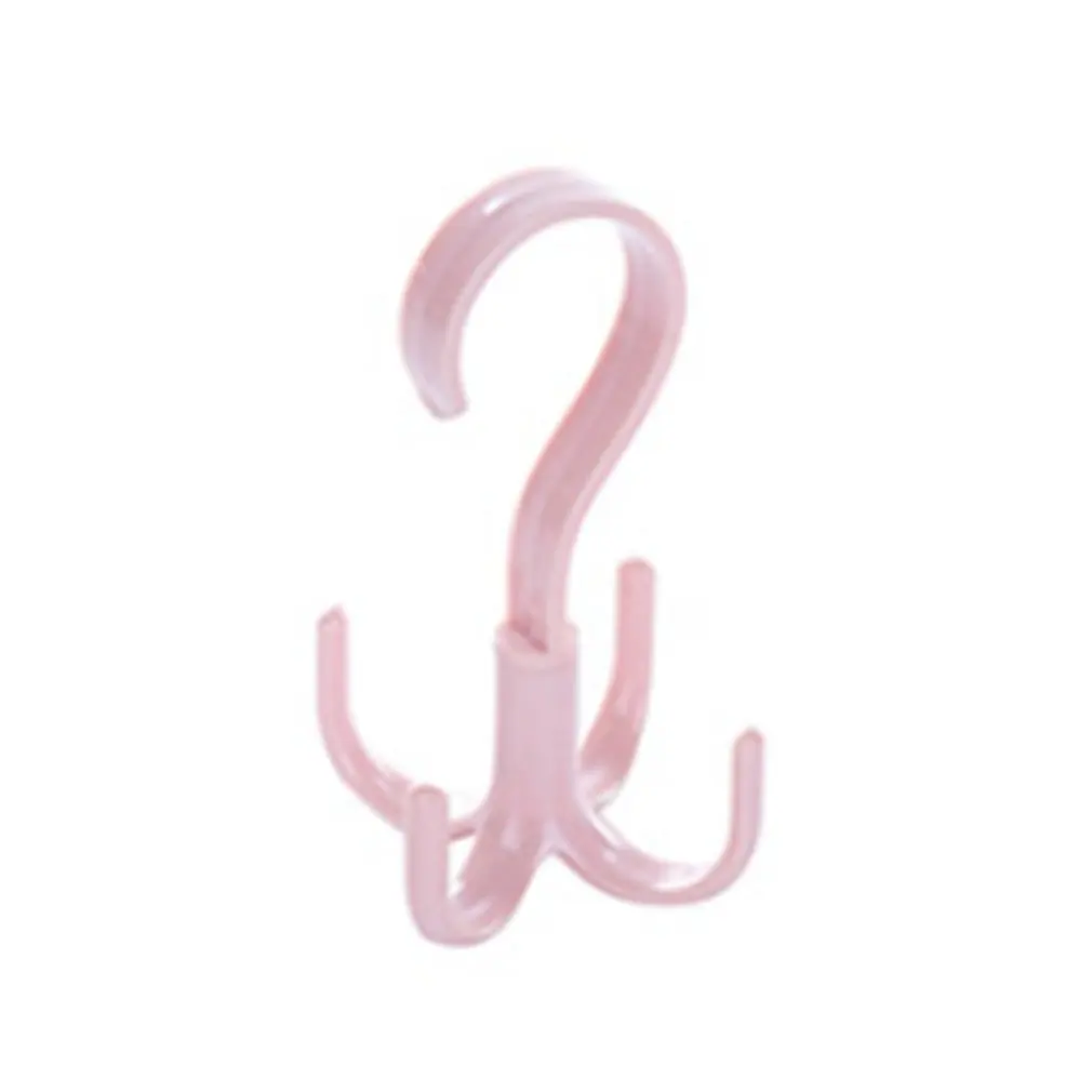 

Multifunction Plastic Hanger 4 Storage Hooks 360 Rotating Holds Clothes Hat Neck Ties Scarf Organizer Home Storage Supplies