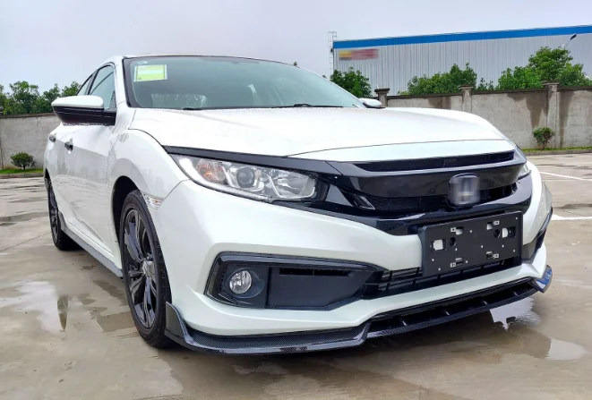 Для Honda civic передний бампер спойлер для губ PP и углеродного волокна Материал автомобиля resr крыло спойлер для губ праймер цвет