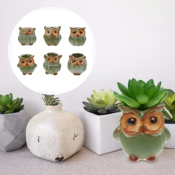 

6 Pcs Adorable Flower Pot Ceramic Planter Pot Succulent Planter Pot Mini Succulent Pot Mini Flowerpot for Hotel Home Desktop