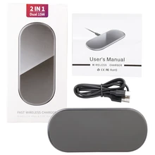 2 в 1 двойное Беспроводное зарядное устройство 15 Вт быстрая зарядная Зарядка для iPhone 8 X XS samsung S9 PLUS мобильный телефон qi-устройство