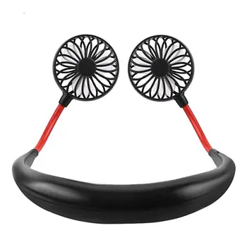 

Portable sports fan creative hanging neck carrying neck outdoor wearable lazy fan Hanging neck 4th generation sports fan