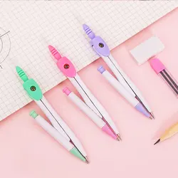 Kit de géométrie pour étudiants, fournitures avec boîte de rangement, comprend des règles, un rapporteur, une gomme, recharges de plomb, crayon pour dessin 