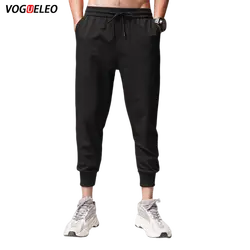 VOGUELEO мужские спортивные штаны для бега свободные плюс размер 5XL эластичные брюки мужские строчки на шнурке Карманы Брюки для бега