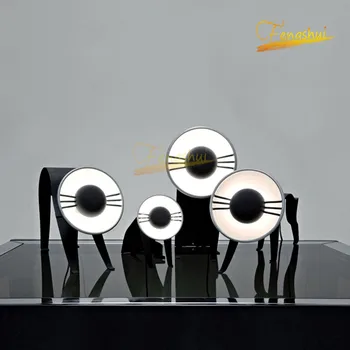 

Nordic Iron LED Table Lamp Lighting Modern Wrought Creative Kitten Decoration Desk Table Lights Hotel Living Room Table Lamps
